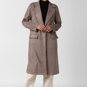Forever 21 Tan Suede Trench Coat